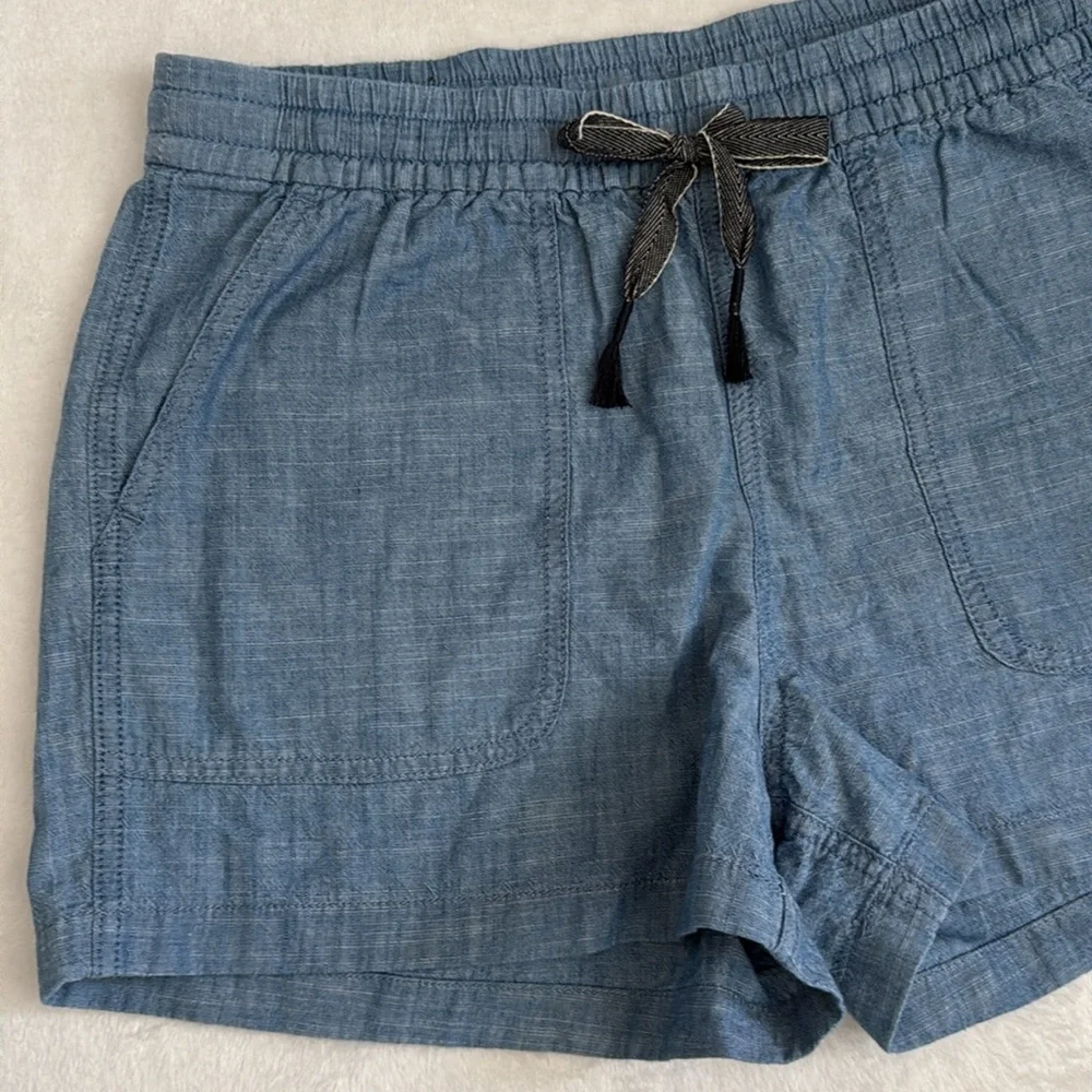 {NWT} J.Crew | Seaside Cotton Chambray Drawstring Short J2383 Oasis Blue (S) - Picture 4 of 16